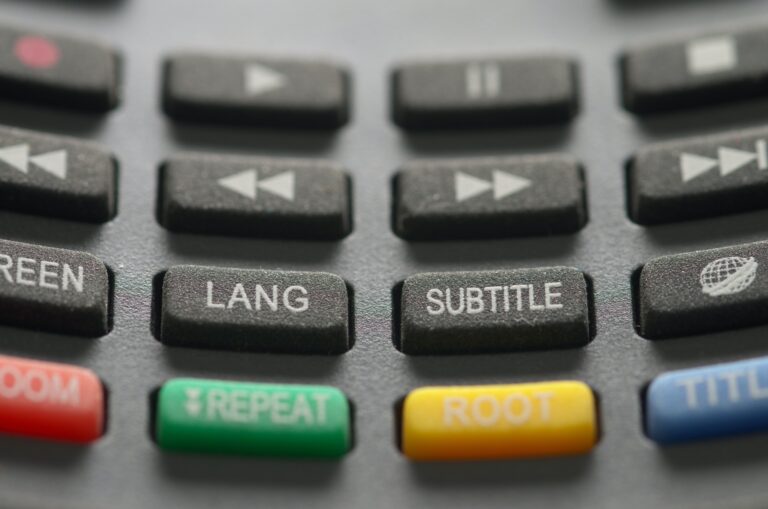 Remote control image button language subtitle